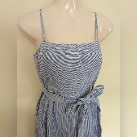 J. Crew linen stripped jumpsuit 2 - Picture 5 of 13